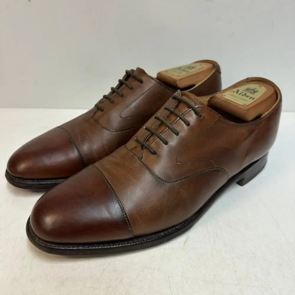 VGUC Cheaney x Cole Haan Brown Oxford Cap Toe Bench Made in England 9 B